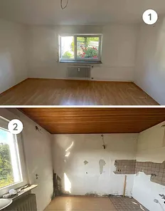 Schimmel im Wohnzimmer und Keller